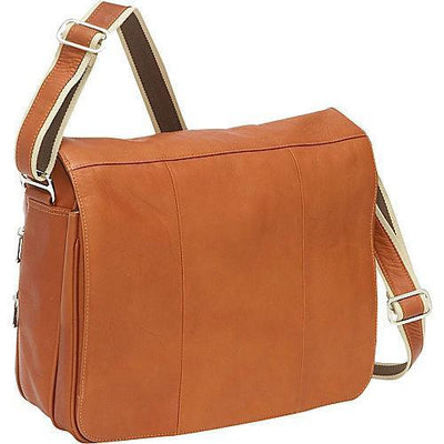 Piel Leather Expandable Messenger Bag