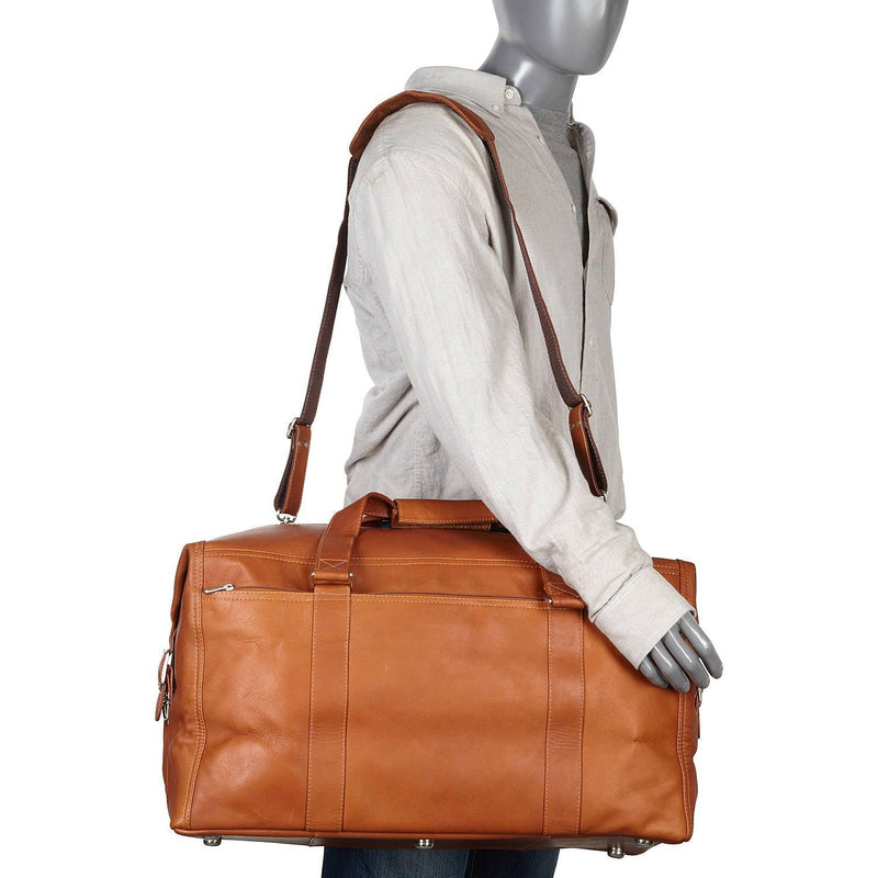 Piel Leather Extra Large Zip-Pocket Duffel