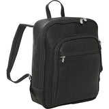 Piel Leather Front Pocket Computer Backpack Black