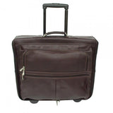 Piel Leather Garment Bag On Wheels