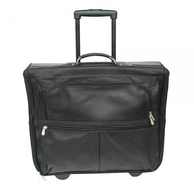 Piel Leather Garment Bag On Wheels