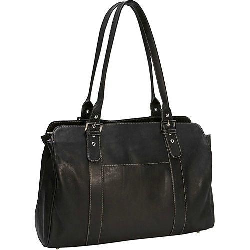 Piel Leather Ladies Buckle Laptop Tote