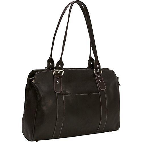 Piel Leather Ladies Buckle Laptop Tote