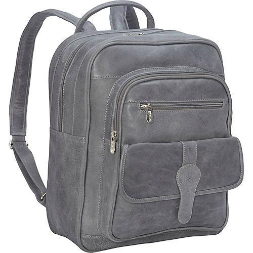 Piel Leather Medium Buckle Flap Backpack