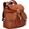 Piel Leather Medium Drawstring Backpack with Two Front Pockets