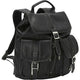 Piel Leather Medium Drawstring Backpack with Two Front Pockets