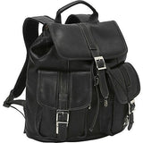 Piel Leather Medium Drawstring Backpack with Two Front Pockets