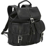 Piel Leather Medium Drawstring Backpack with Two Front Pockets