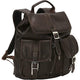 Piel Leather Medium Drawstring Backpack with Two Front Pockets