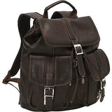Piel Leather Medium Drawstring Backpack with Two Front Pockets