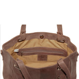 Piel Leather Open Tote Bag