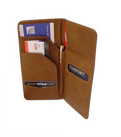 Piel Leather Passport/Ticket Holder