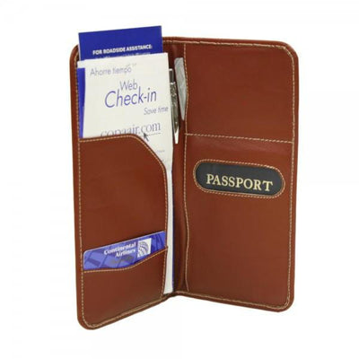 Piel Leather Passport/Ticket Holder