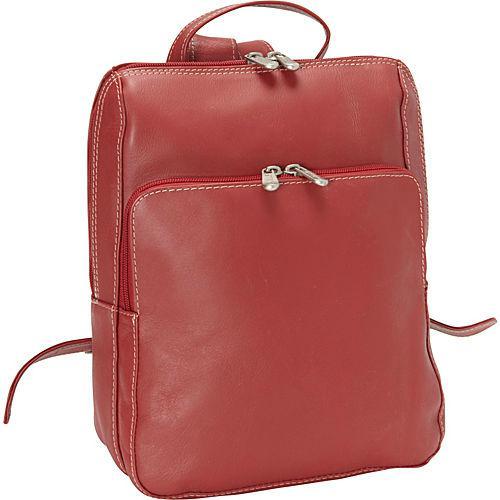 Piel Leather Slim Front Pocket Backpack