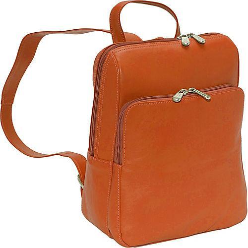 Piel Leather Slim Front Pocket Backpack