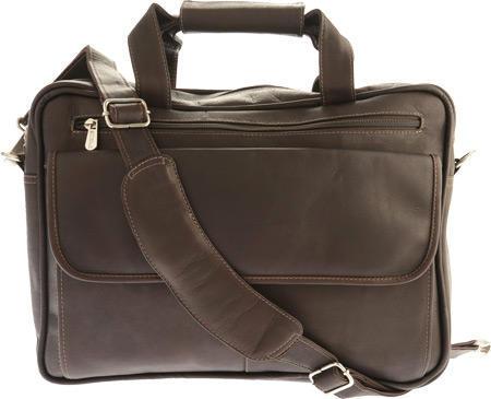 Piel Leather Slim Top-Zip Briefcase