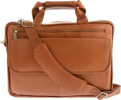 Piel Leather Slim Top-Zip Briefcase