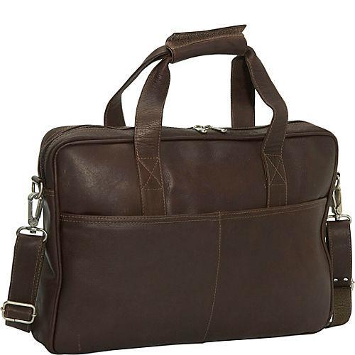 Piel Leather Top-Zip Portfolio