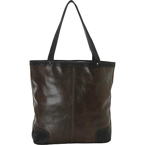 Piel Leather Vintage Vertical Tote