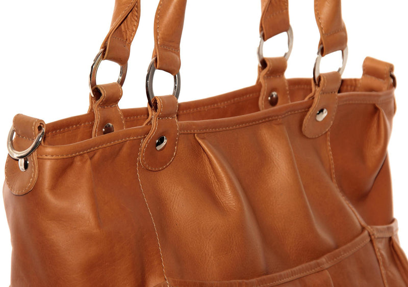 Piel Leather Zippered Cross-Body Tote