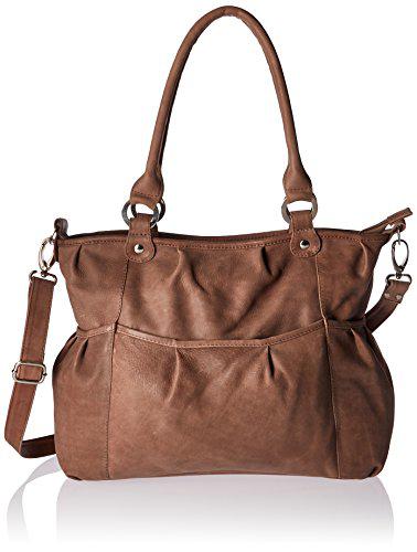 Piel Leather Zippered Cross-Body Tote