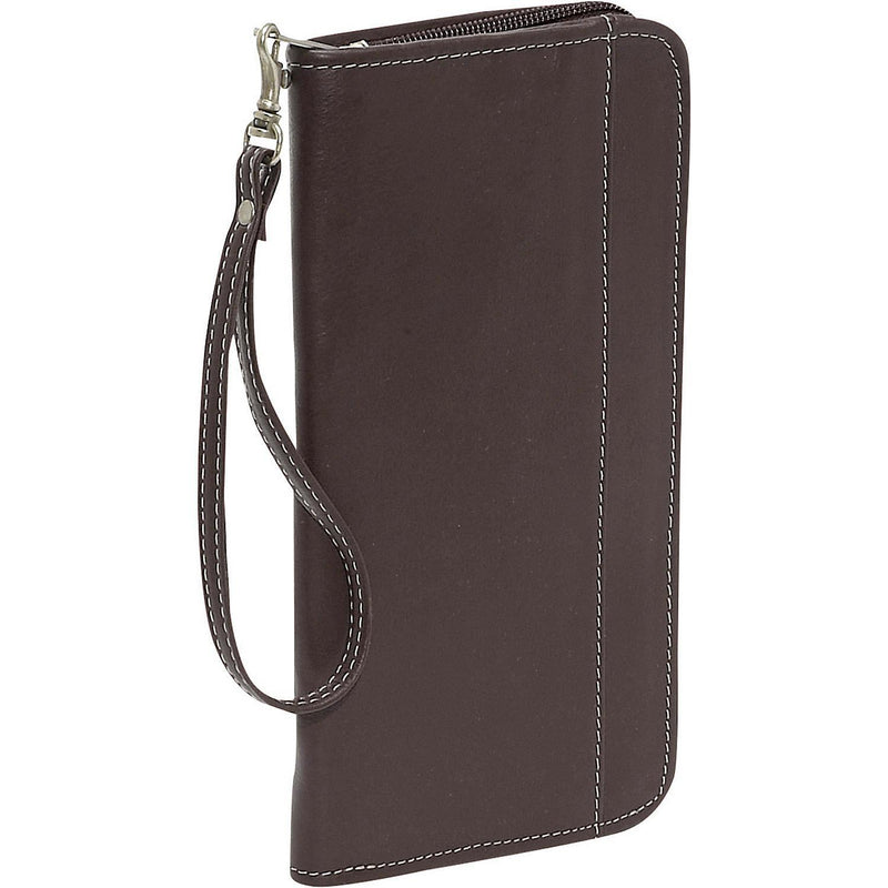 Piel Leather Zippered Passport/Ticket Holder