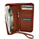 Piel Leather Zippered Passport/Ticket Holder