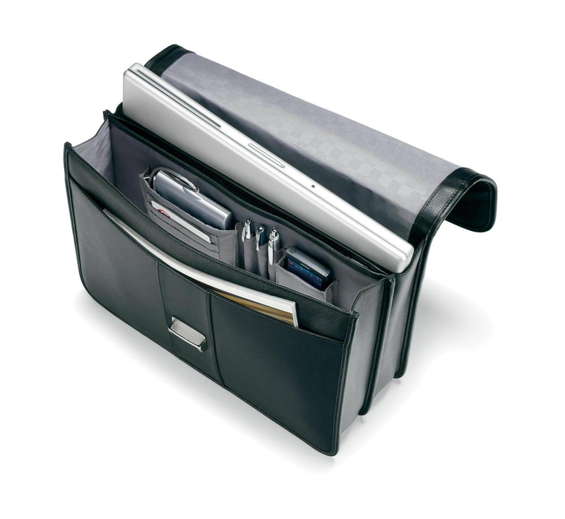 Samsonite Leather Flapover Briefcase