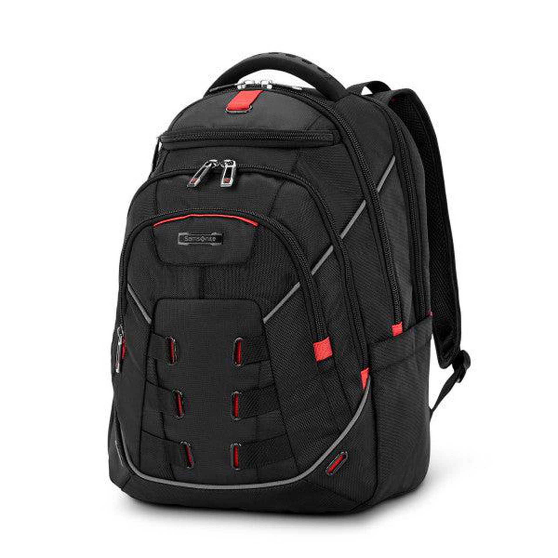 17' laptop backpack SAHARA - All-in-One with Anti-Theft lock The heavily padded shoulder straps provide comfort for travel and include a removable mobile phone pocket large enough to hold an iPhone or BlackBerry as well as an elastic loop specifically designed to hold sunglasses on the shoulder strap Luka 17 inch Laptop Backpack