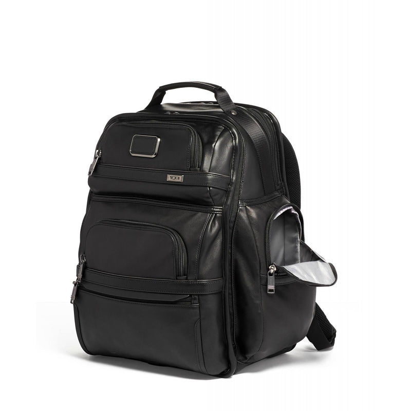 TUMI Alpha 3 Leather Brief Pack