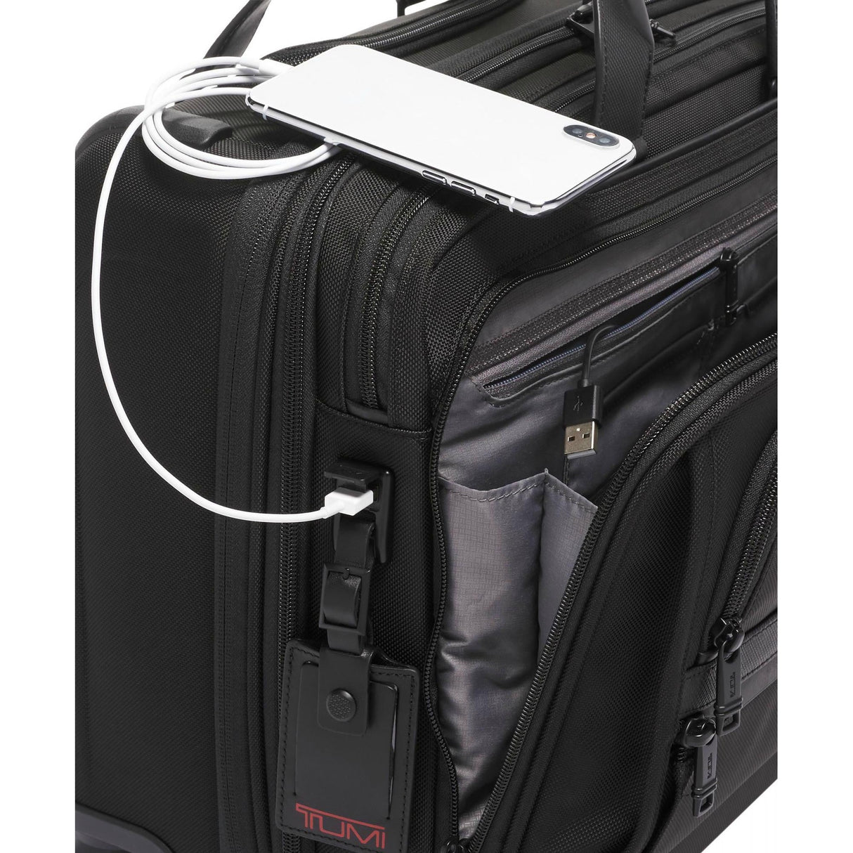 TUMI Alpha Deluxe Laptop Expandable Wheeled Brief