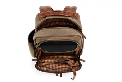 Korchmar Lux Mason Waxed Canvas and Leather Laptop Backpack