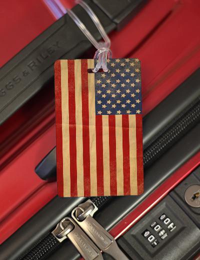 Luggage Pros Distressed Flag Tag-Luggage Pros