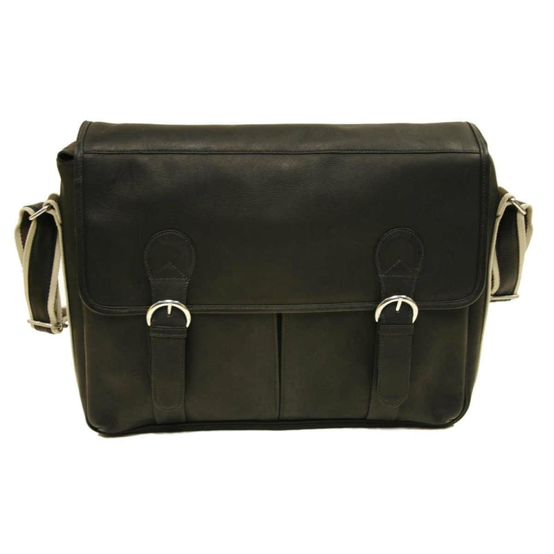 Piel Leather Classic Expandable Messenger Bag