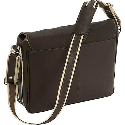 Piel Leather Classic Expandable Messenger Bag