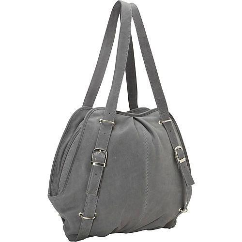 Piel Leather Convertible Buckle Backpack/Shoulder Bag