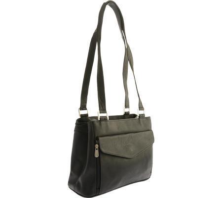 Piel Leather Double Compartment Shoulder Bag