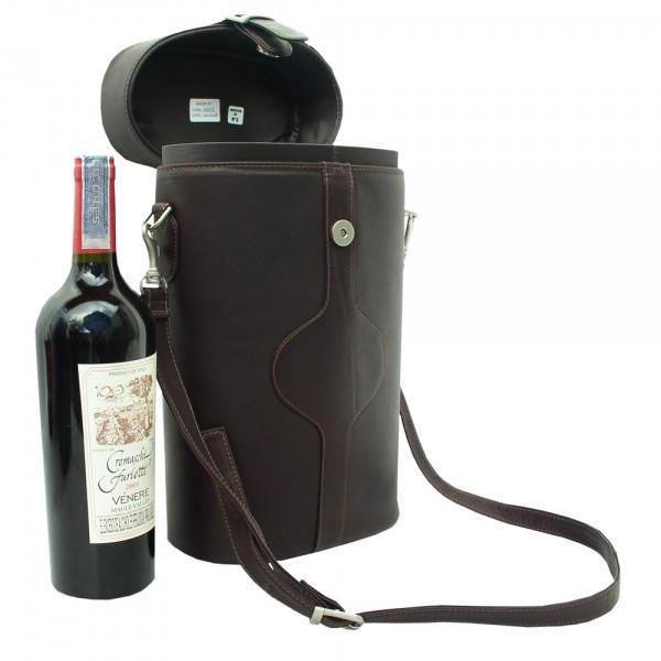 Piel Leather Double Deluxe Wine Carrier