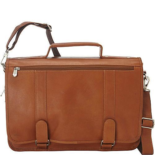 Piel Leather Double Loop Expandable Laptop Briefcase