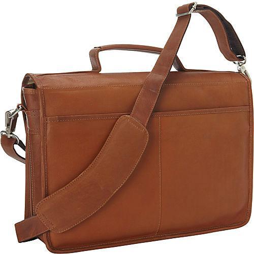 Piel Leather Double Loop Expandable Laptop Briefcase