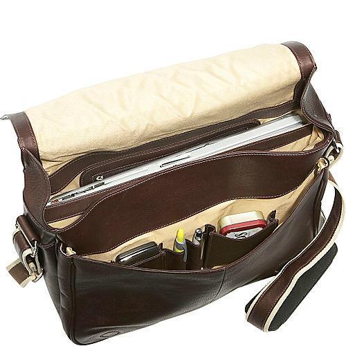 Piel Leather Expandable Messenger Bag