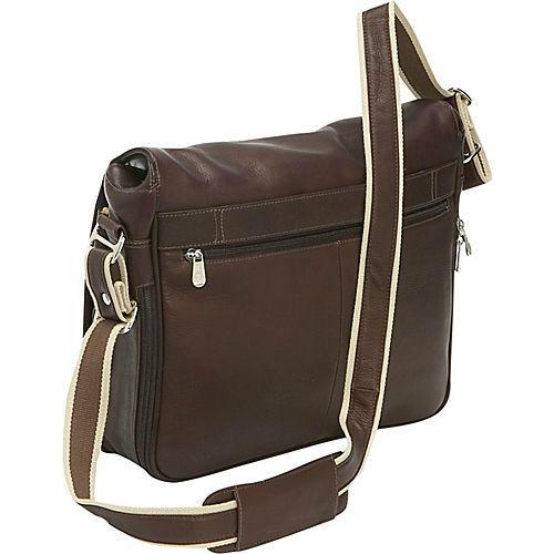 Piel Leather Expandable Messenger Bag