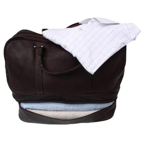 Piel Leather False-Bottom Sports Bag
