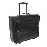 Piel Leather Garment Bag On Wheels