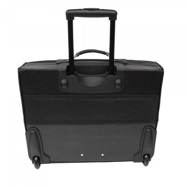 Piel Leather Garment Bag On Wheels