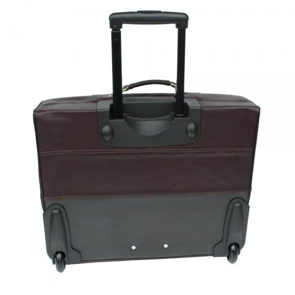 Piel Leather Garment Bag On Wheels