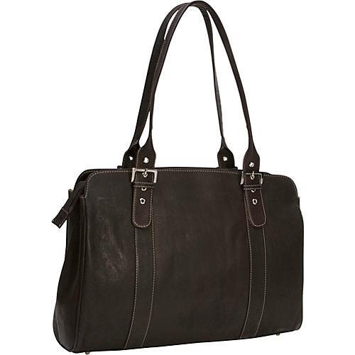 Piel Leather Ladies Buckle Laptop Tote