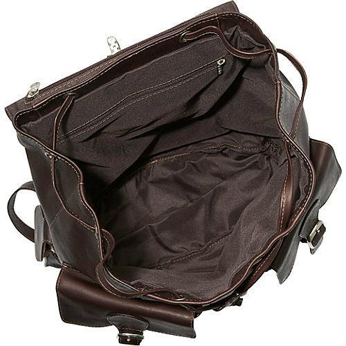 Piel Leather Large Buckle-Flap Backpack