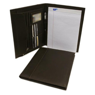 Piel Leather Letter-Size Padfolio with Organizer