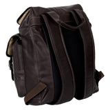 Piel Leather Medium Drawstring Backpack with Two Front Pockets